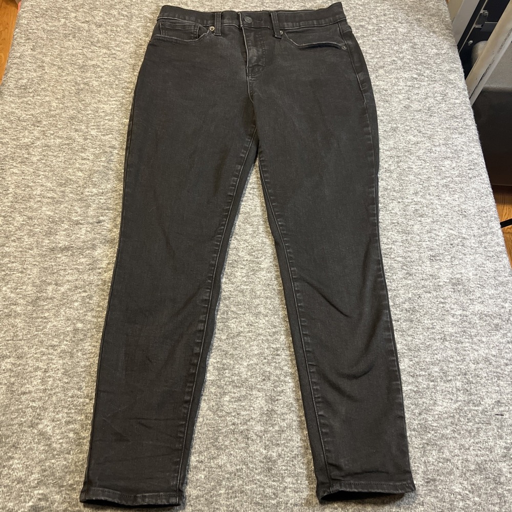 Lucky Brand Women's 8/29 Ava Ankle Black Jeans Mid Rise Clean and Ready To Wear!